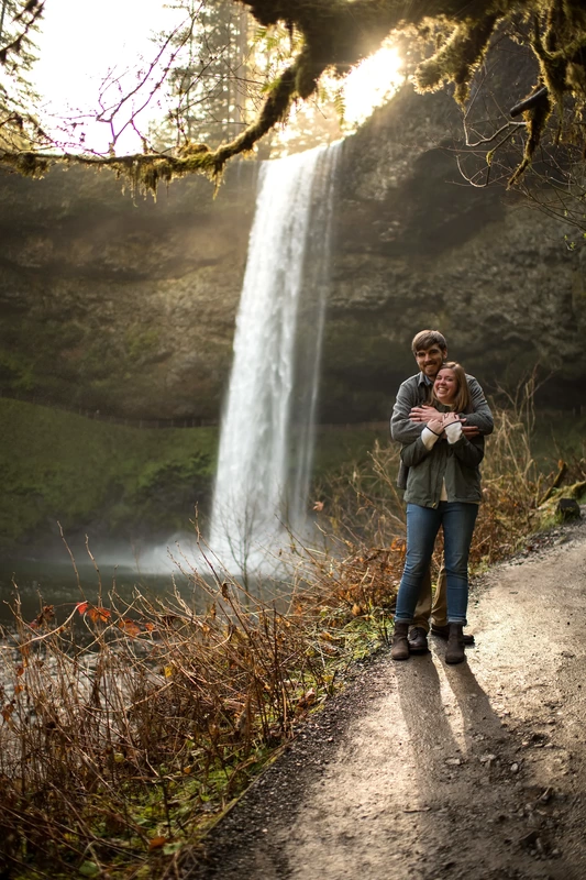 Natalie & Byron waterfall couple shoot - Wilma Towell Photography